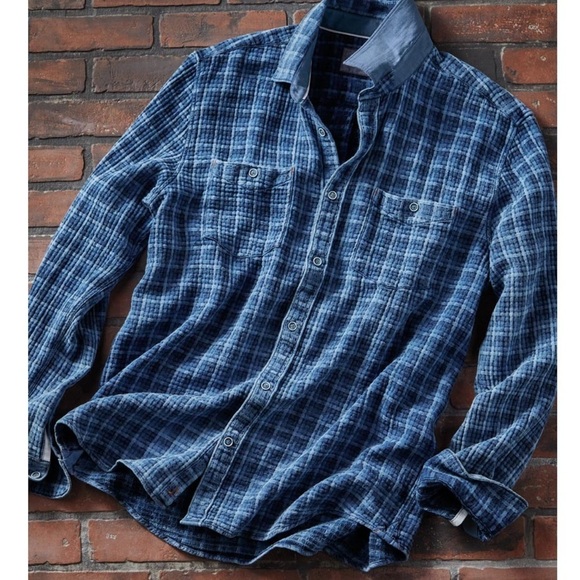 32 BARBLUES Other - 32 BARBLUES Men's Blue Plaid Shirt SIZE Medium